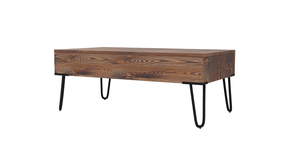 Rustic Wooden Coffee Table 3D - Professional 3D Model Render 6
