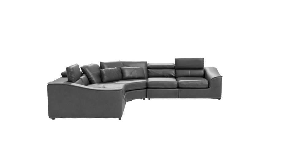 Modern L-Shaped Sofa 3D Model - Professional 3D Model Render 11