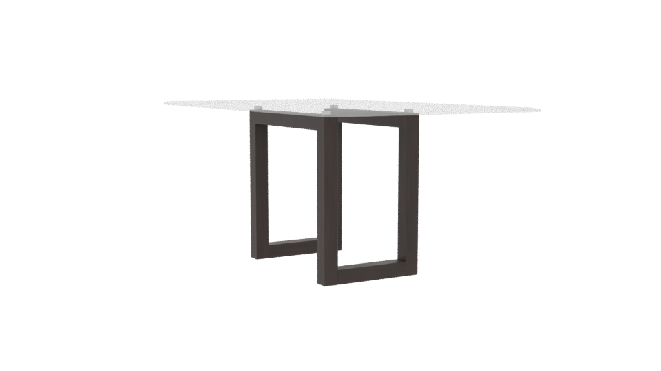 Glass Top Modern Dining Table - Professional 3D Model Render 13