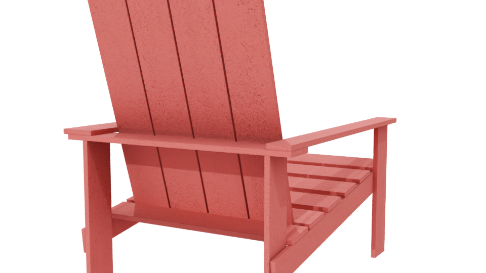 Stylish Outdoor Adirondack Chair - Professional 3D Model Render 6