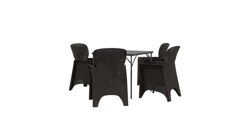 Outdoor Dining Table Set 3D - Professional 3D Model Render 3