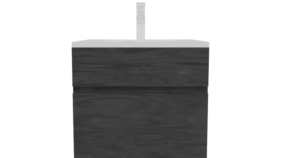 Modern Square Bathroom Sink - Professional 3D Model Render 11