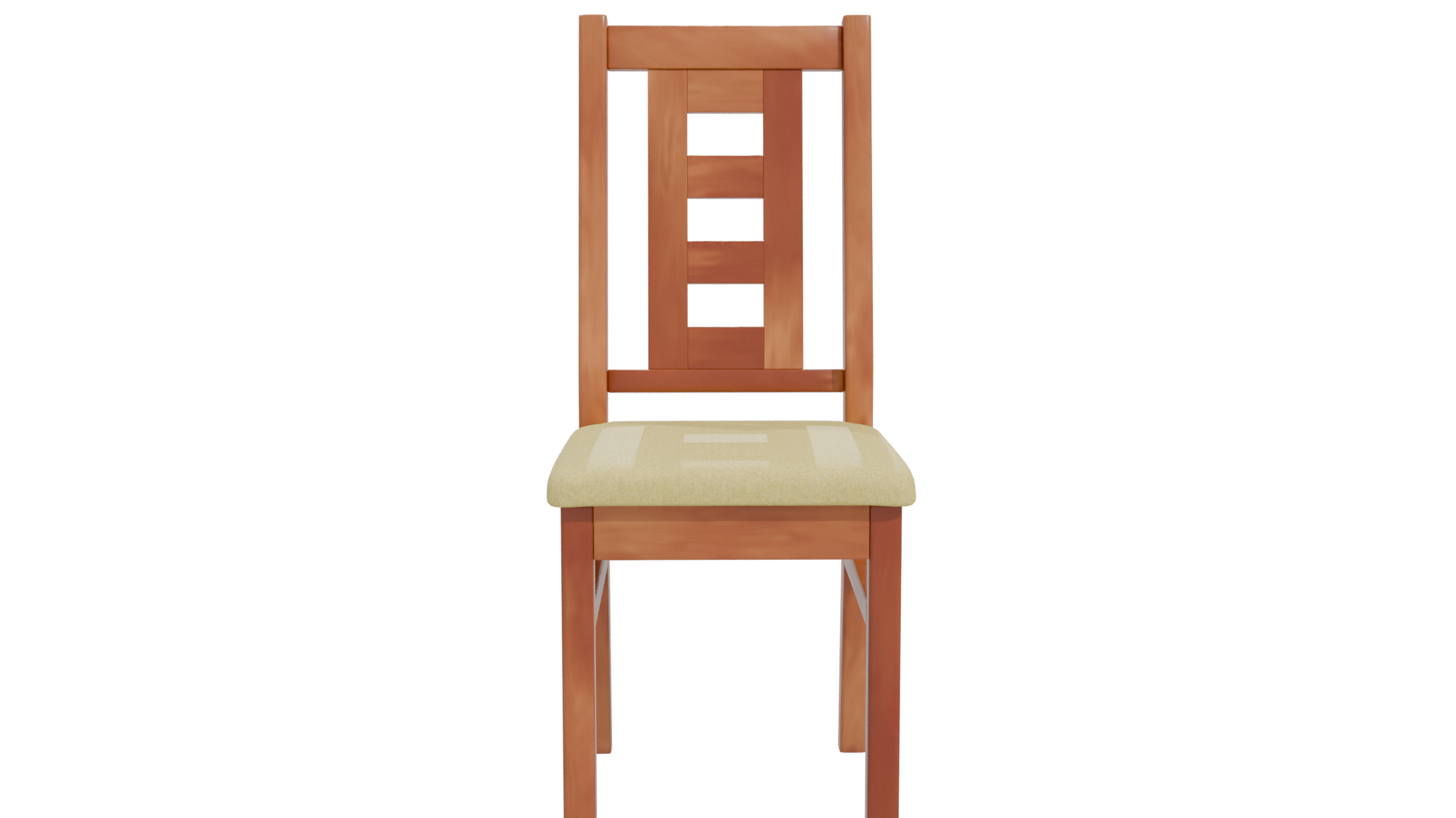 Stylish Wooden Dining Chair 3D Model - Professional 3D Model Render 11