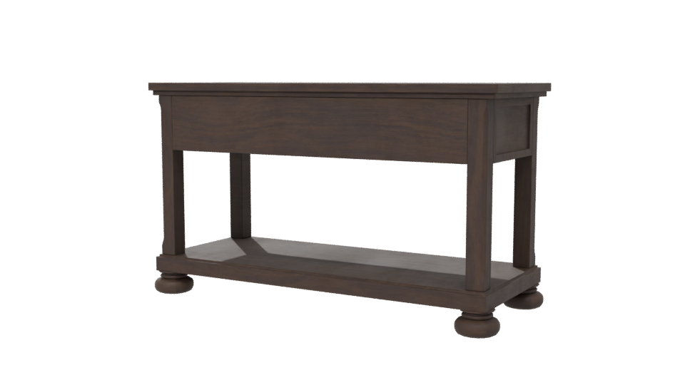 Rustic Wooden Console Table 3D - Professional 3D Model Render 6