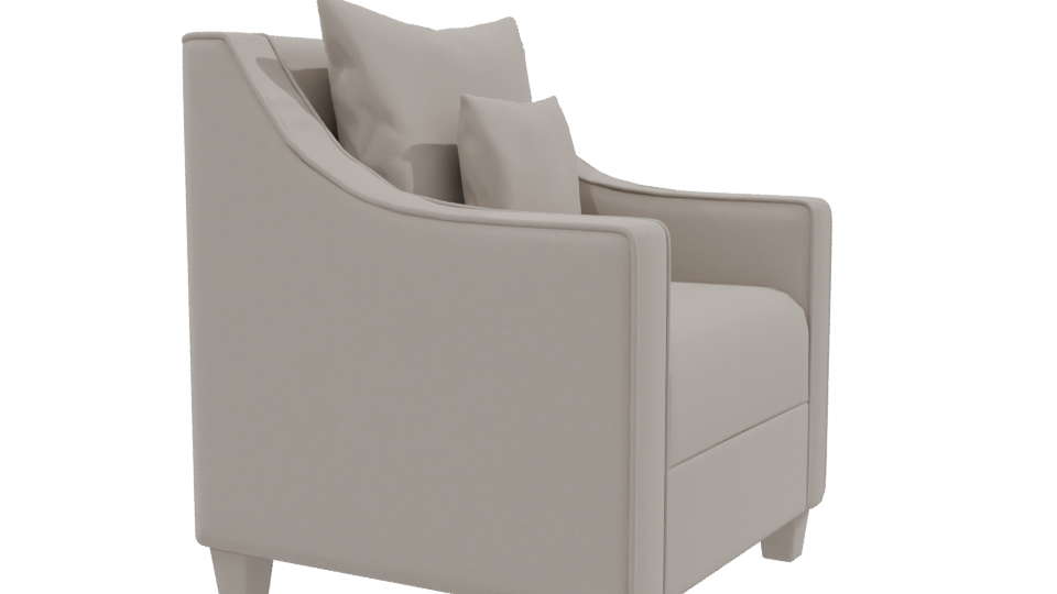 Stylish Modern Accent Chair 3D - Professional 3D Model Render 9