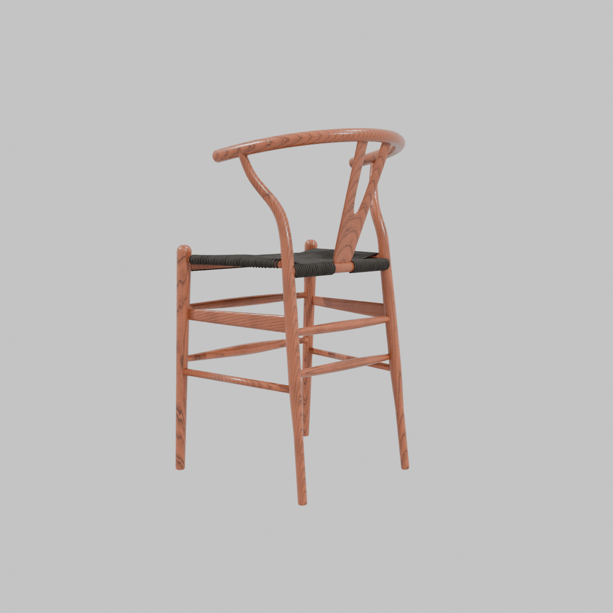 Stylish Wooden Barstool Model - Professional 3D Model Render 11