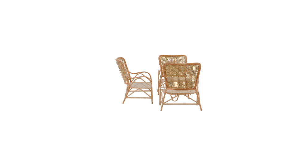 Stylish Rattan Furniture Set 3D - Professional 3D Model Render 8