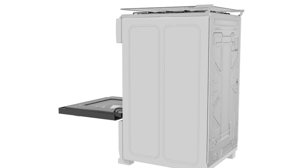 Stylish Kitchen Gas Stove Model - Professional 3D Model Render 3