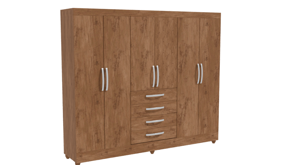 Stylish Wooden Storage Cabinet 3D Model - Professional 3D Model Render 10