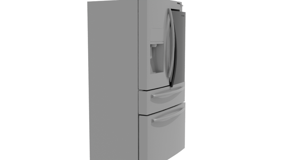 Stylish Black Refrigerator 3D Model - Professional 3D Model Render 9