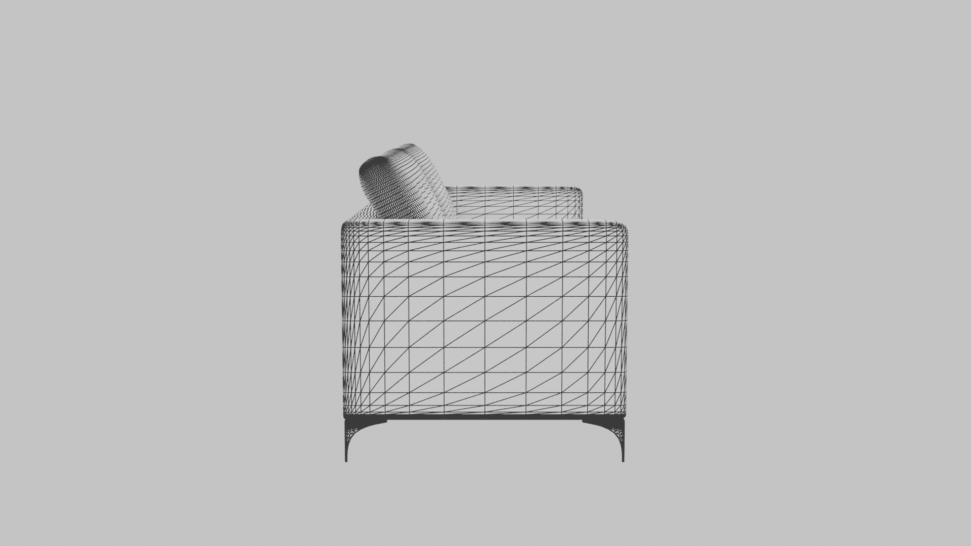 Modern Gray Sofa 3D Model - Professional 3D Model Render 15
