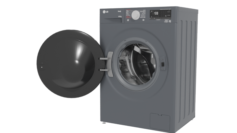 Stylish Front-Loading Washing Machine - Professional 3D Model Render 12