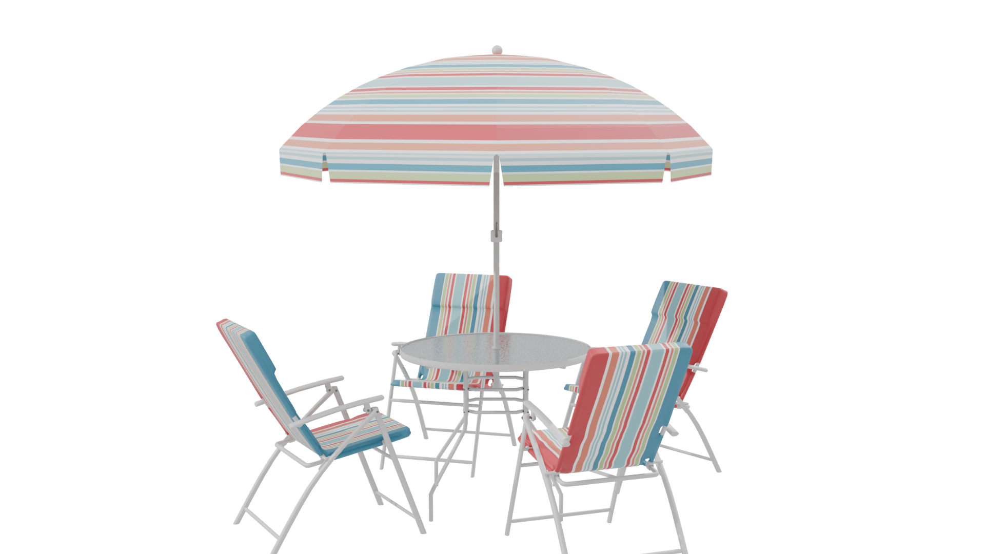 Colorful Outdoor Patio Set 3D - Professional 3D Model Render 8
