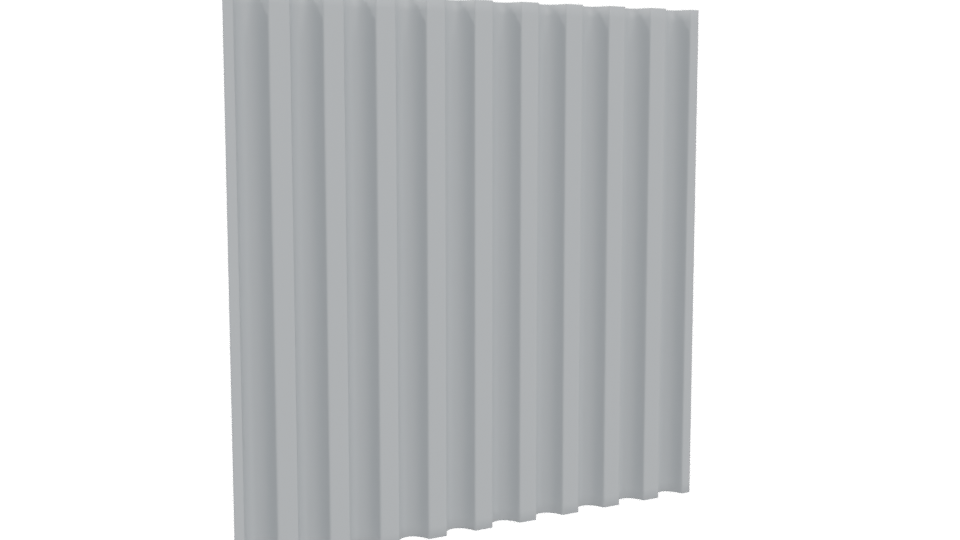 Stylized Corrugated Wall Panel 3D - Professional 3D Model Render 4