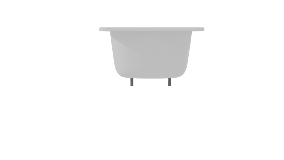 Elegant Freestanding Bathtub Model - Professional 3D Model Render 8