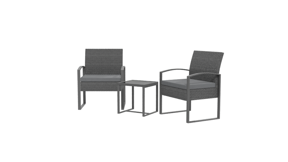 Stylish Outdoor Seating Set 3D - Professional 3D Model Render 12