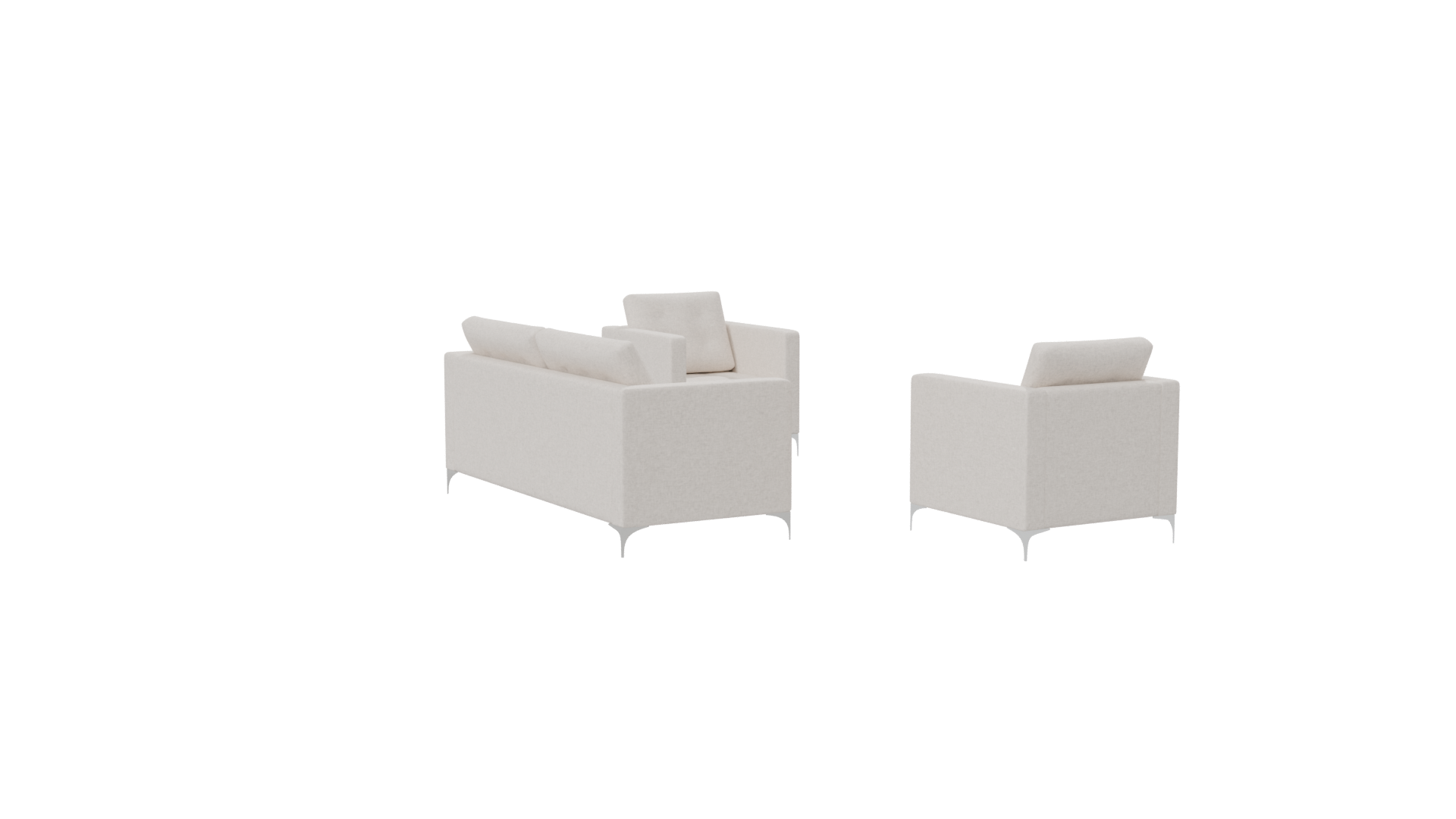 Elegant Modern Sofa Set 3D Model - Professional 3D Model Render 7
