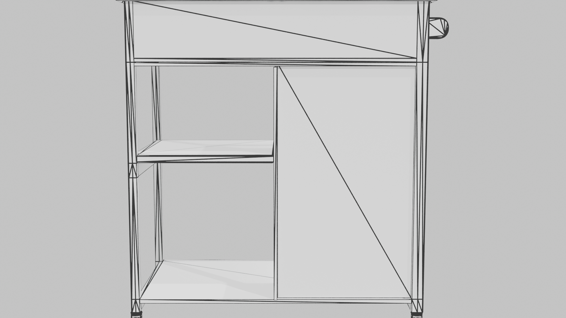 Modern Kitchen Cart Model 3D - Professional 3D Model Render 14