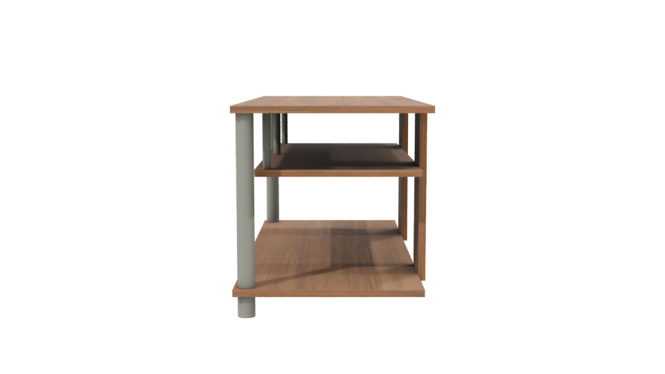 Modern Wooden TV Stand Model - Professional 3D Model Render 2