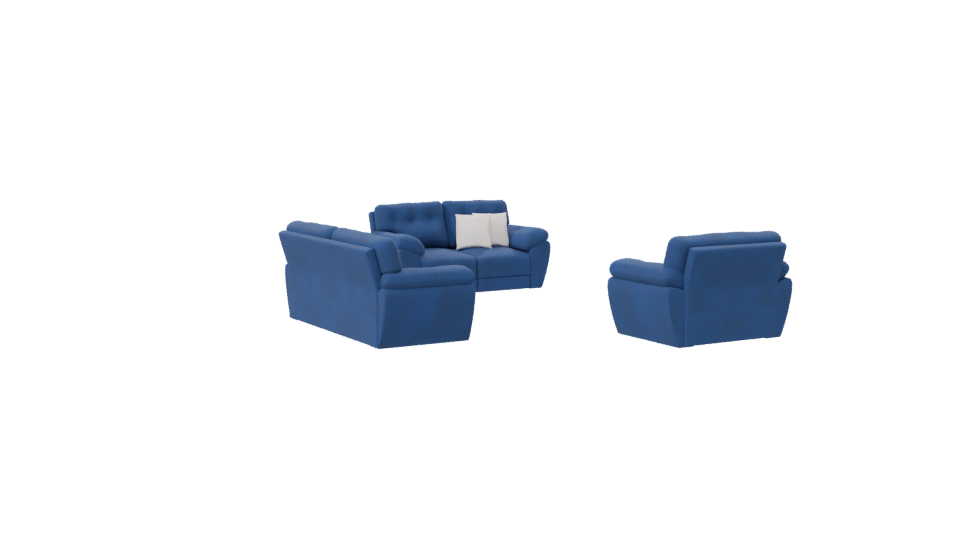 SALA 321 Azul Sofa Set 3D - Professional 3D Model Render 7