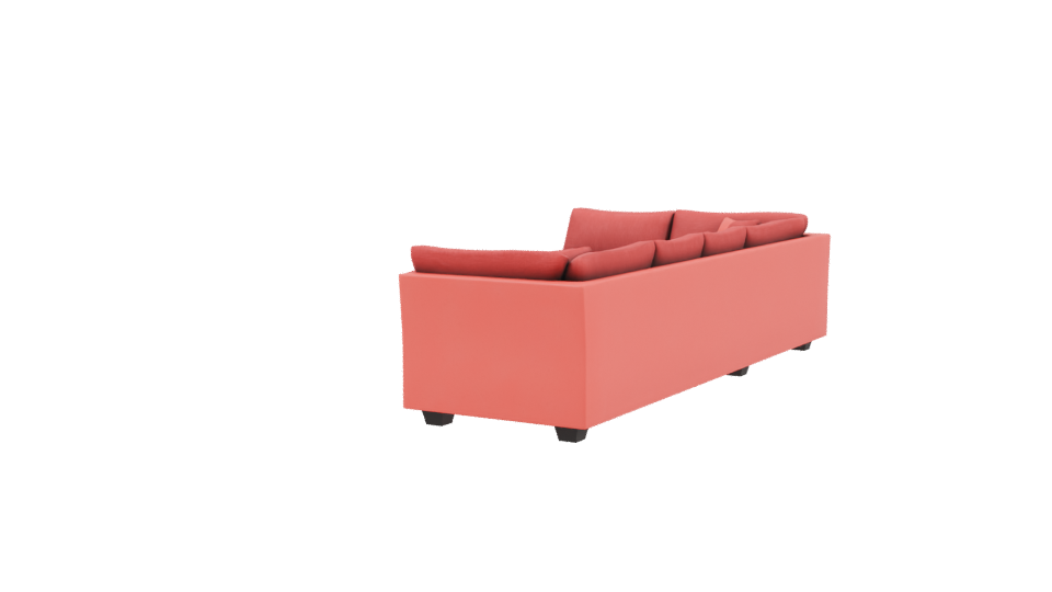 Contemporary L-Shaped Sofa 3D - Professional 3D Model Render 3