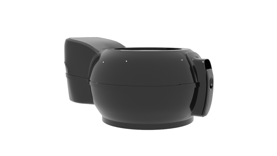 Stylish Black Air Fryer 3D Model - Professional 3D Model Render 9