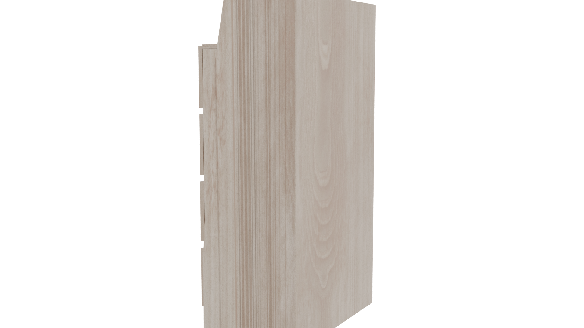 Elegant Modern Wooden Chest of Drawers 3D Model - Professional 3D Model Render 3