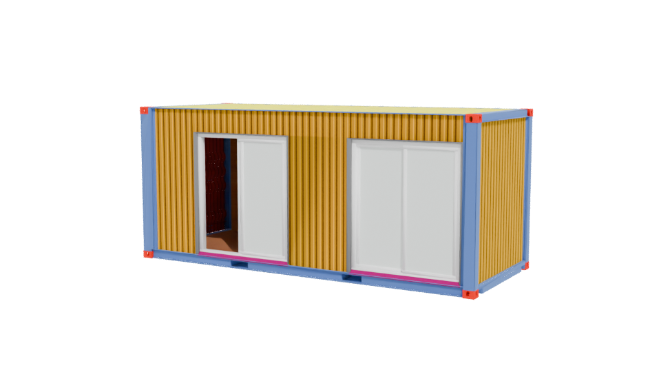 Stylish Modern Container Home 3D - Professional 3D Model Render 12