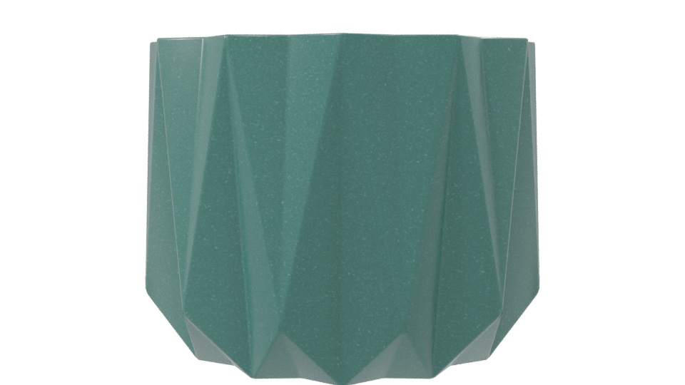 Stylized Geometric Plant Pot 3D - Professional 3D Model Render 8