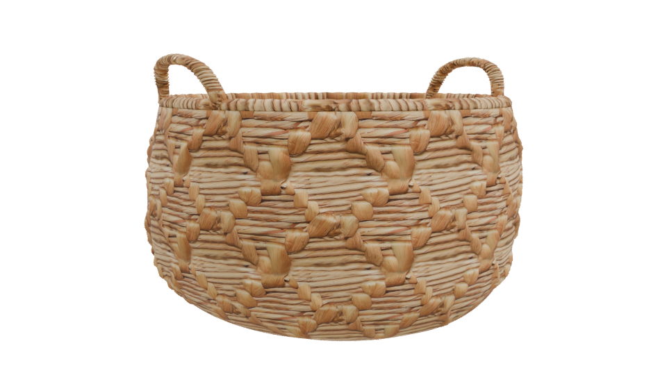 Stylized Woven Basket Model - Professional 3D Model Render 10