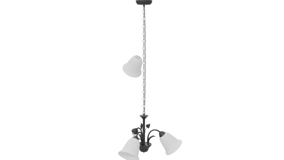 Elegant Glass Pendant Light 3D - Professional 3D Model Render 6