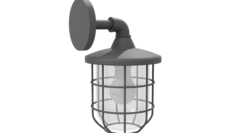 Industrial Outdoor Wall Light Fixture 3D Model - Professional 3D Model Render 7
