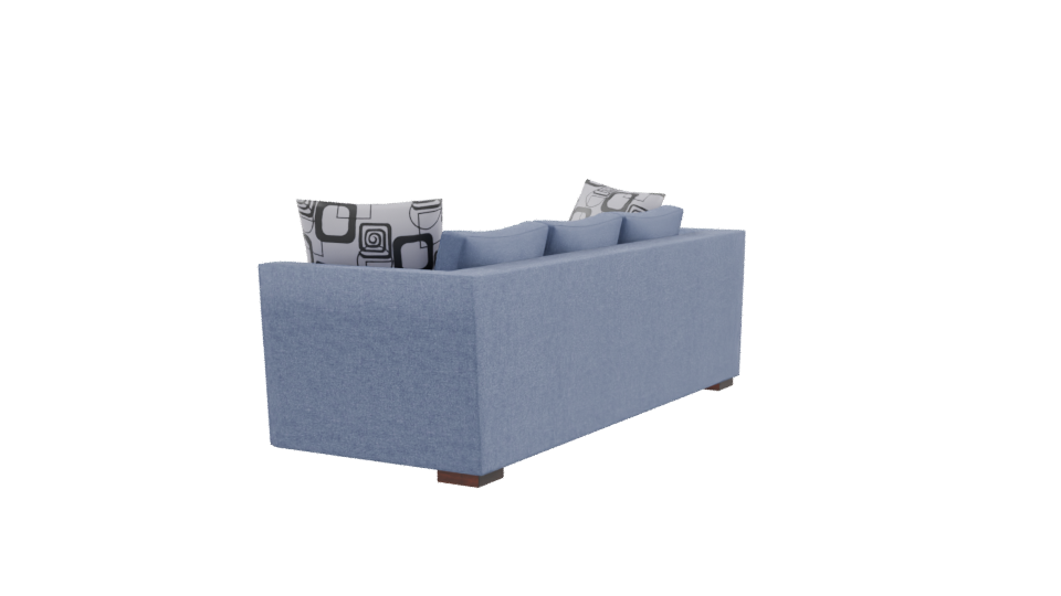 Stylish Blue Sofa 3D Model - Professional 3D Model Render 9