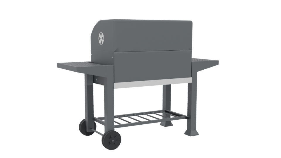 Stainless Steel Premium Grill Model - Professional 3D Model Render 4