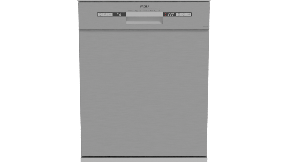 Sleek Stainless Steel Dishwasher 3D - Professional 3D Model Render 11
