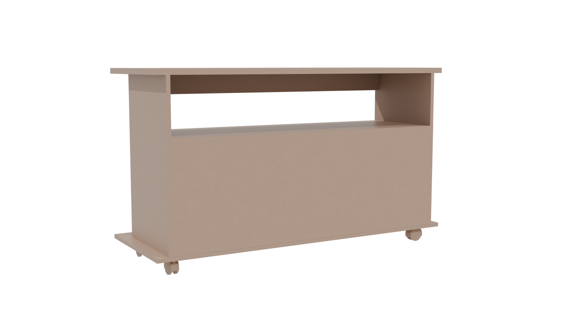 Modern Wooden Console Table 3D - Professional 3D Model Render 4