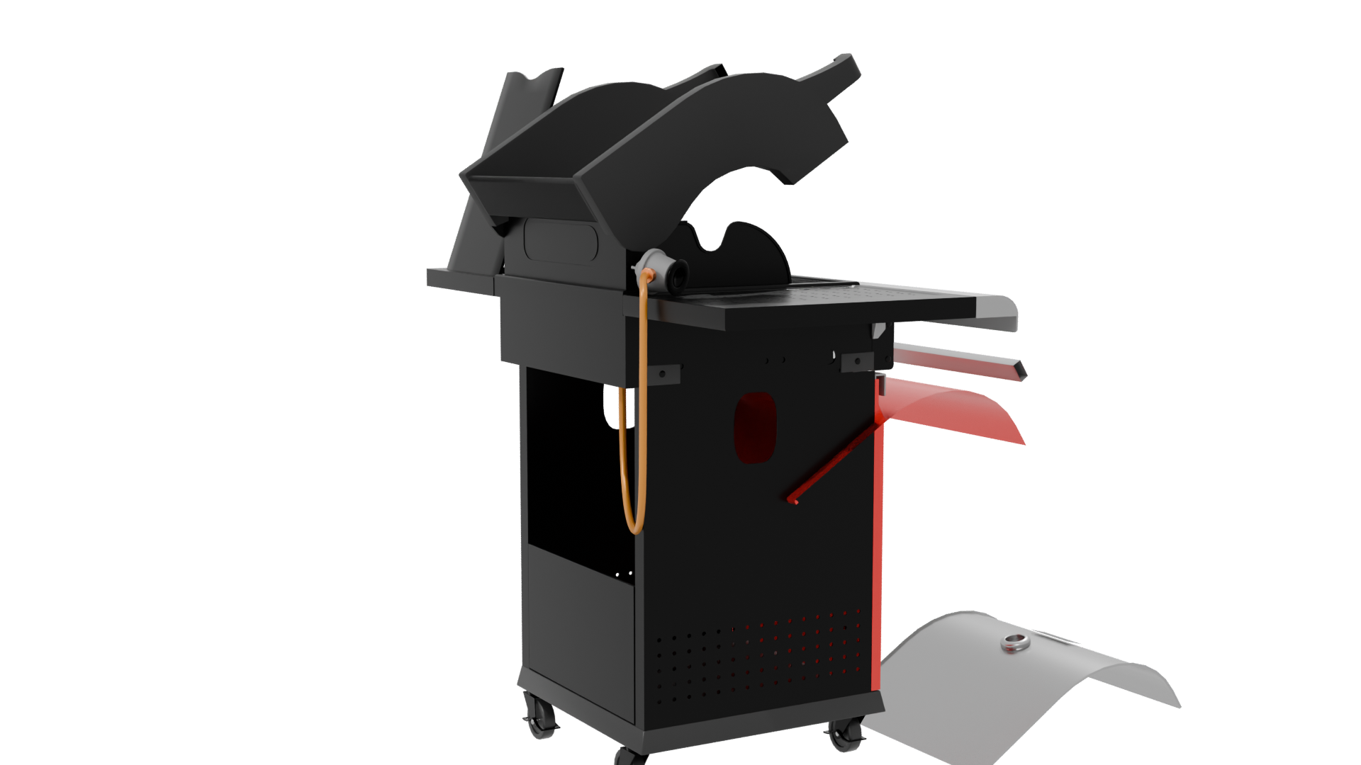 Sleek Outdoor Gas Grill 3D - Professional 3D Model Render 7