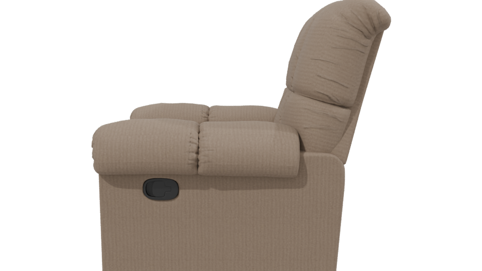 Cozy Reclining Fabric Armchair 3D - Professional 3D Model Render 2