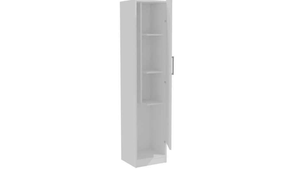 Minimalist Tall Storage Cabinet 3D - Professional 3D Model Render 10