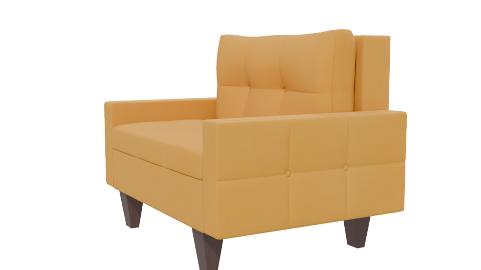Stylish Yellow Sofa 3D Model - Professional 3D Model Render 13