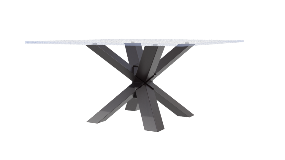 Contemporary Glass Dining Table 3D - Professional 3D Model Render 3