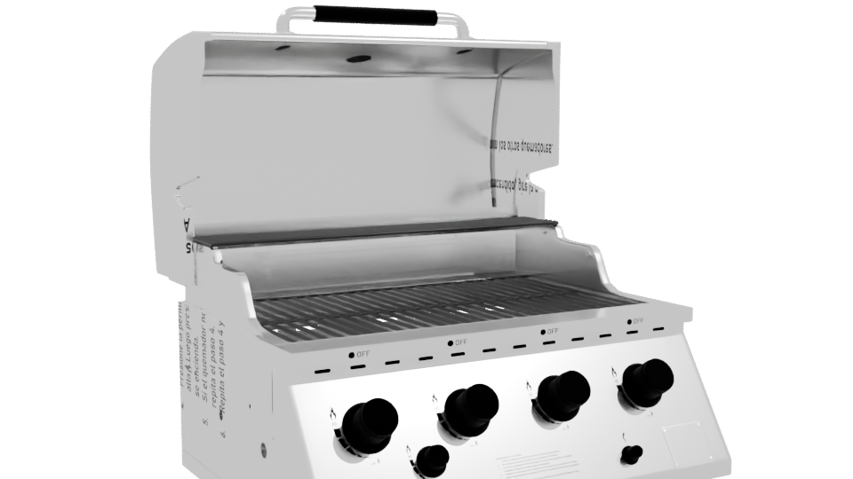 Stylish Outdoor Gas Grill 3D - Professional 3D Model Render 10