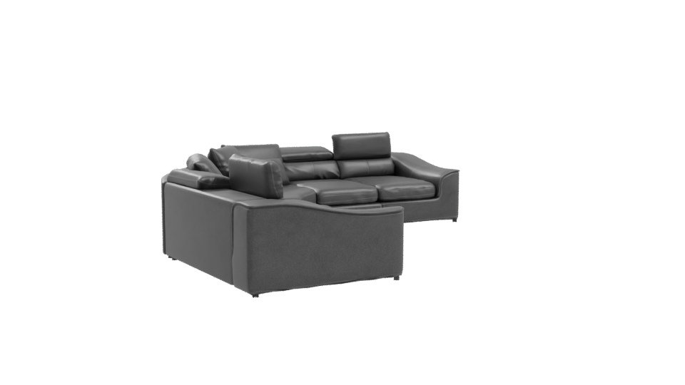 Modern L-Shaped Sofa 3D Model - Professional 3D Model Render 10