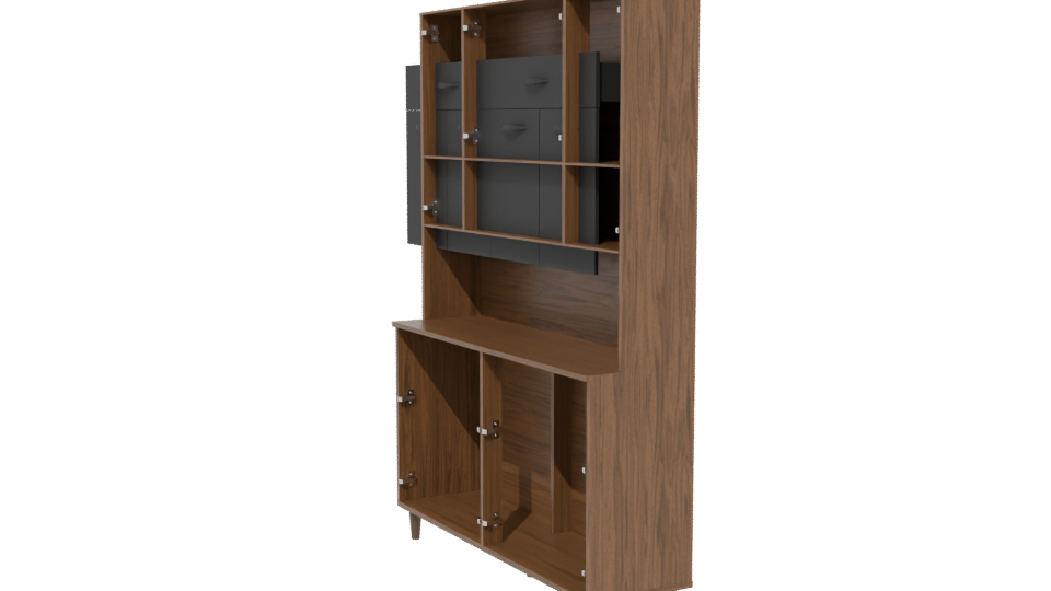 Stylish Wooden Cabinet 3D Model - Professional 3D Model Render 13