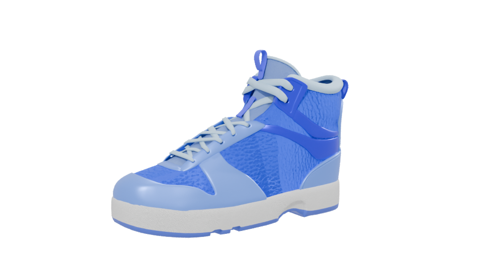 Stylish Blue Sneaker 3D Model - Professional 3D Model Render 13