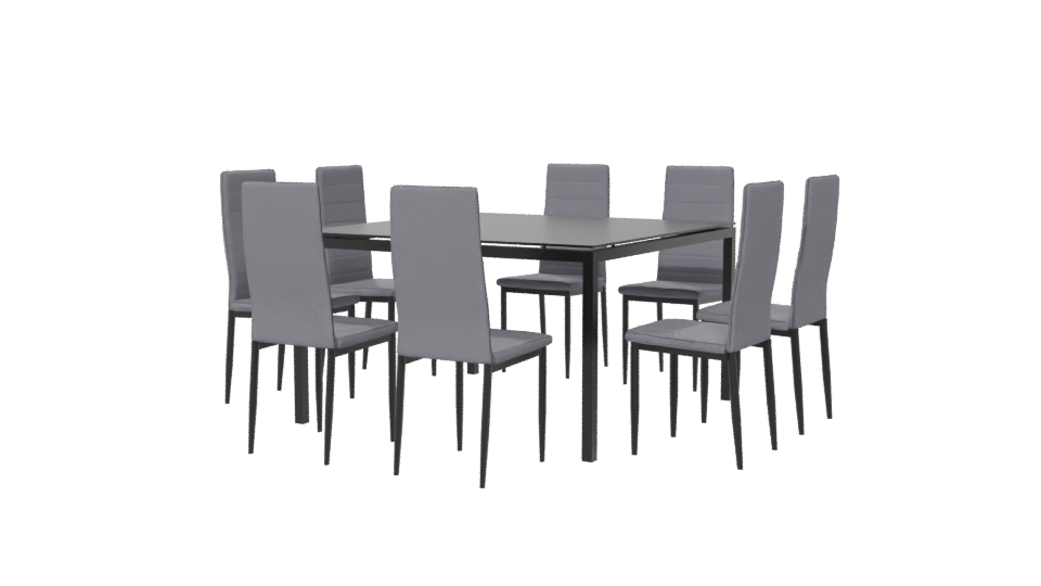 Modern Dining Table Set 3D - Professional 3D Model Render 6