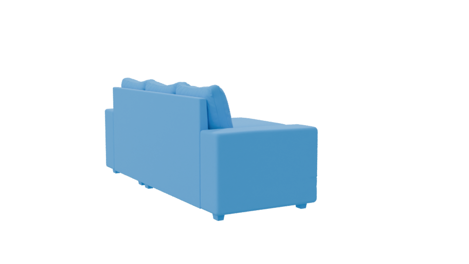 Stylish Blue Sofa Set 3D - Professional 3D Model Render 7