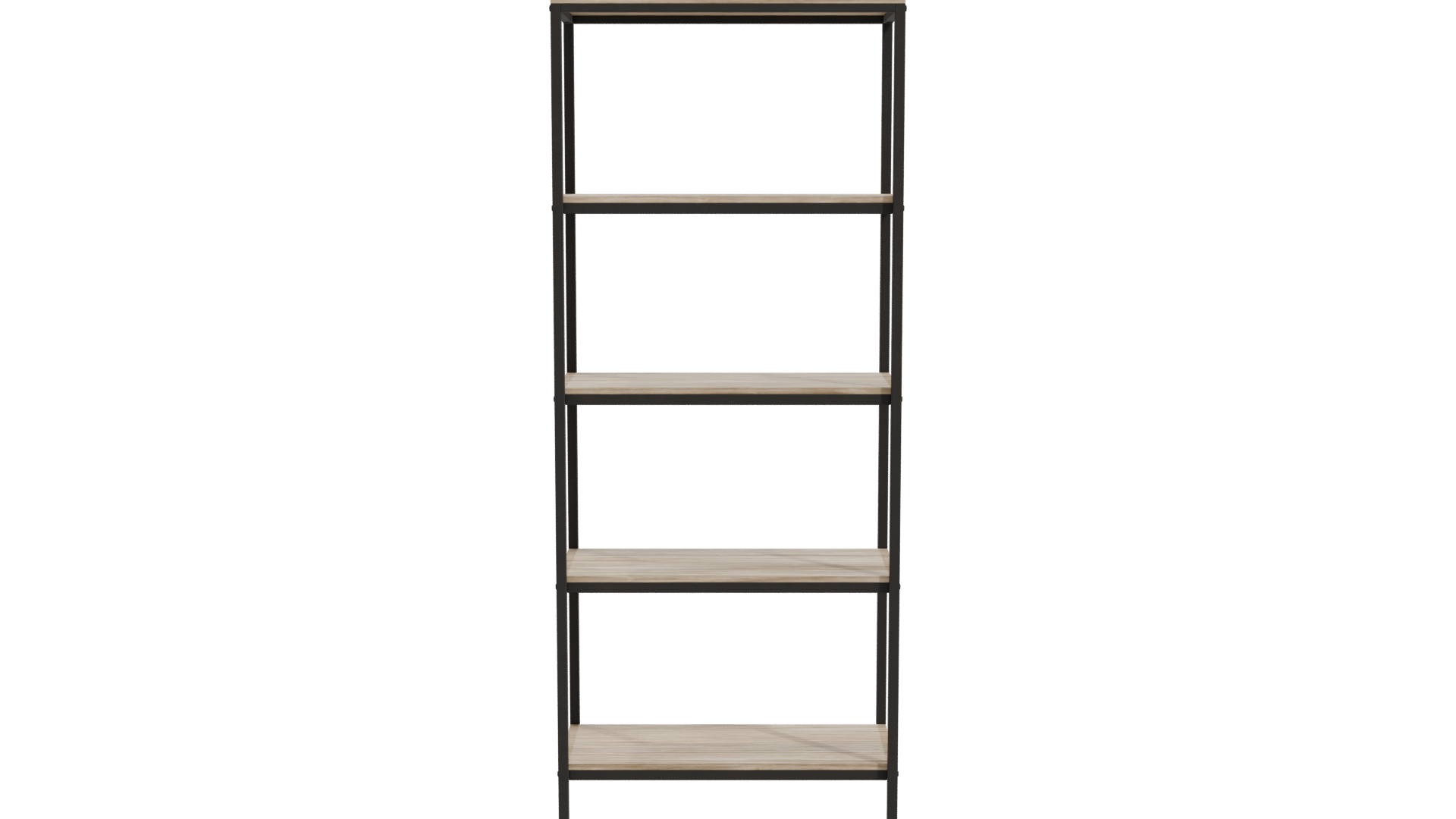 Contemporary Wooden Bookshelf 3D Model - Professional 3D Model Render 11