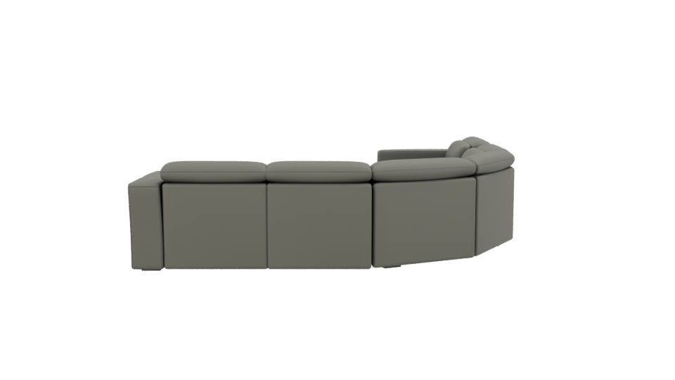 Contemporary Curved Sofa 3D Model - Professional 3D Model Render 2