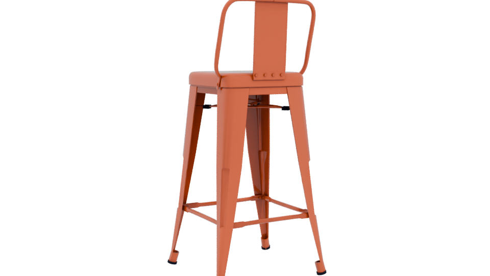 Industrial High Bar Stool 3D - Professional 3D Model Render 4